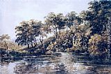 Thomas Girtin Trees and Pond near Bromley, Kent painting